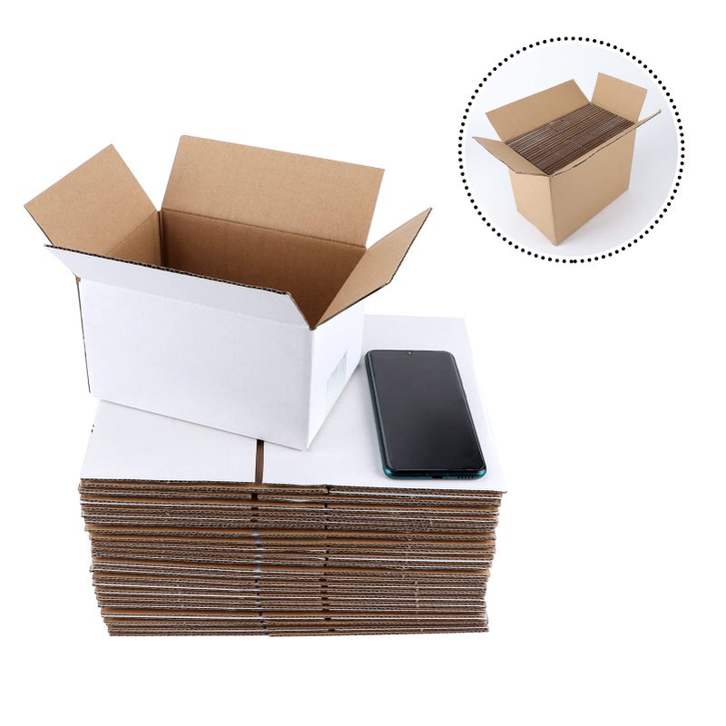 Hoikwo 7x5x4 Inches Small White Shipping Boxes Set of 25, Sturdy Cardboard Boxes for Small Business for Packaging Mailing - Image 4